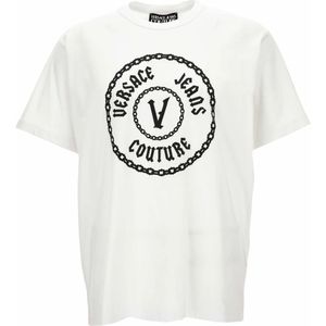 Versace Jeans Couture - Chain Logo Tee - T-shirt - Wit