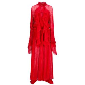 Blumarine, Dames, Jurken, Rood, Maat: XS Chiffon,