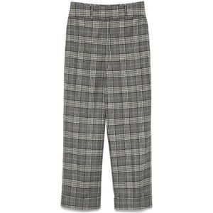 Peserico, Dames, Broeken, Grijs, Maat: S Wol,