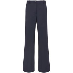 P.a.r.o.s.h., Dames, Broeken, Blauw, Maat: M Linnen,