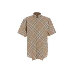 Burberry Short Sleeve Hemden , Brown , Heren , Maat: M