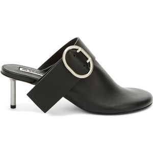 Jil Sander, Dames, Schoenen, Zwart, Maat: 38 EU Leer,