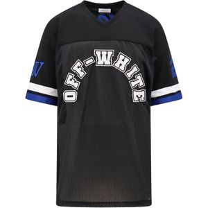 Off White, Heren, Tops, Zwart, Maat: S Poliester,