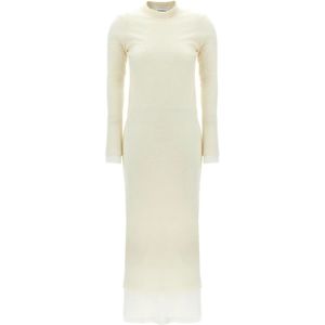 Jil Sander, Dames, Jurken, Wit, Maat: XS Katoen,