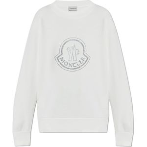 Moncler Oversized trui , White , Dames , Maat: M