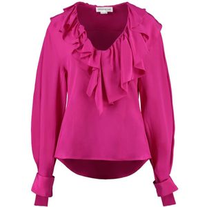 Victoria Beckham, Dames, Blouses & Shirts, Roze, Maat: 2XS Zijde,