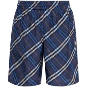 Burberry, Heren, Korte broeken, Blauw, Maat: M Zijde,