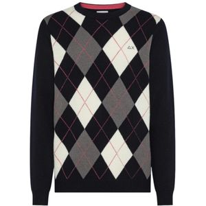 Sun68, Heren, Truien, Veelkleurig, Maat: S Wol,