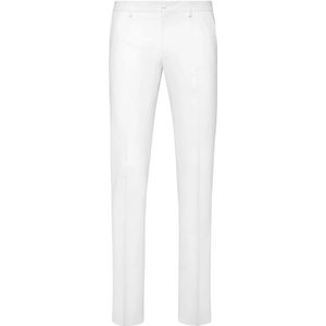 Philipp Plein, Heren, Broeken, Wit, Maat: S Wol,