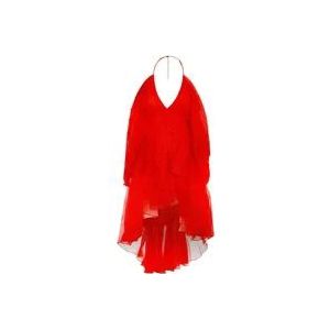 Zimmermann Zijden gerimpelde jurk , Red , Dames , Maat: 2XS