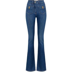 Elisabetta Franchi, Dames, Jeans, Blauw, Maat: W29
