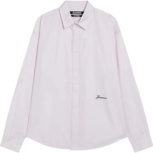 Jacquemus, Heren, Overhemden, Roze, Maat: L Katoen,