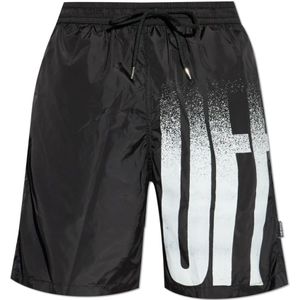 Off White, Heren, Badkleding, Zwart, Maat: S Synthetisch,