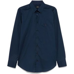 Etro, Heren, Overhemden, Blauw, Maat: 2XL Katoen,