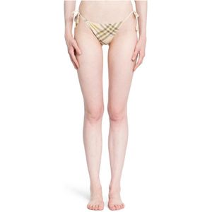 Burberry, Dames, Badkleding, Beige, Maat: XS Polyamide,