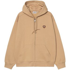 Carhartt Wip, Heren, Sweatshirts & Hoodies, Beige, Maat: M Katoen,