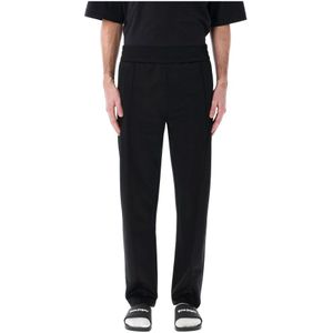 Palm Angels, Heren, Broeken, Zwart, Maat: L Poliester,