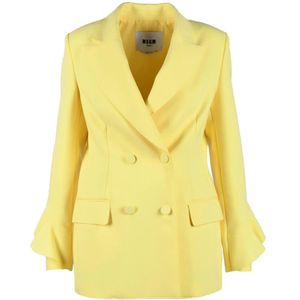 Msgm, Dames, Jassen, Geel, Maat: XS Poliester,