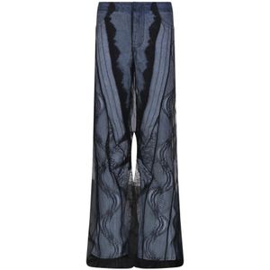 Christopher Esber, Dames, Jeans, Blauw, Maat: 2XS Katoen,