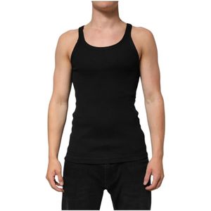 Dolce & Gabbana, Heren, Tops, Zwart, Maat: L Katoen,