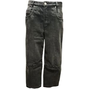 Marant étoile, Dames, Jeans, Zwart, Maat: S Katoen,