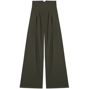 Cortana, Dames, Broeken, Groen, Maat: 2XS Linnen,