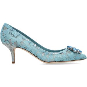Dolce & Gabbana, Dames, Schoenen, Blauw, Maat: 36 EU Leer,