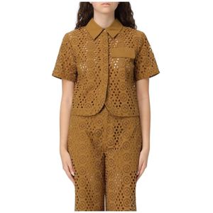 Liu Jo, Dames, Blouses & Shirts, Bruin, Maat: XS