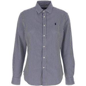 Polo Ralph Lauren - Blouse - Donkerblauw/Wit - Klassieke Blouse - Lange Mouw