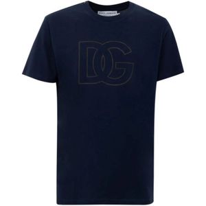 Dolce & Gabbana, Heren, Tops, Blauw, Maat: S Katoen,