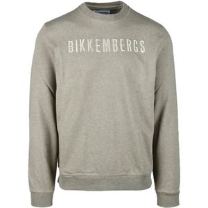 Bikkembergs, Heren, Sweatshirts & Hoodies, Grijs, Maat: XL Katoen,