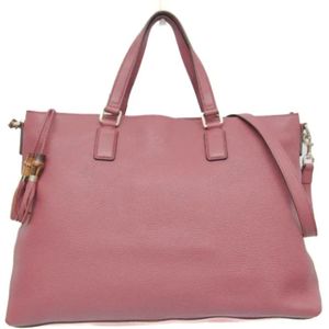 Gucci Vintage, Dames, Pre-owned, Roze, Maat: ONE Size Leer,