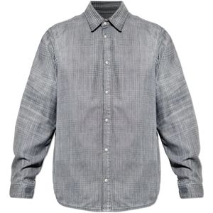 Diesel, Heren, Overhemden, Grijs, Maat: L Katoen,