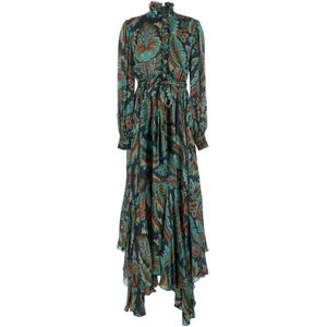 Etro, Dames, Jurken, Veelkleurig, Maat: S Zijde,