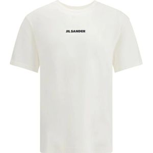 Jil Sander, Heren, Tops, Wit, Maat: M Katoen,