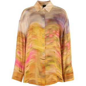 Pinko - Stijlvolle Overhemd - Beige - Multicolor - Katoen