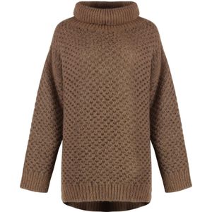 Malo, Dames, Truien, Bruin, Maat: M Zijde,