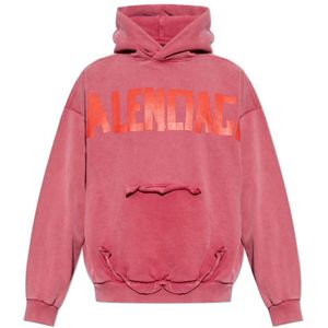 Balenciaga, Heren, Sweatshirts & Hoodies, Roze, Maat: L Katoen,