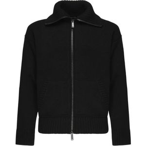 Dsquared2, Heren, Sweatshirts & Hoodies, Zwart, Maat: M Wol,