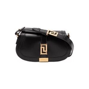 Versace Leren Mini Tas , Black , Dames , Maat: ONE Size