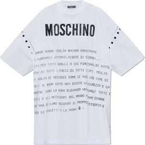 Moschino, Dames, Jurken, Wit, Maat: 3XS Katoen,