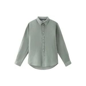 Woolrich Casual Hemden , Green , Heren , Maat: XL