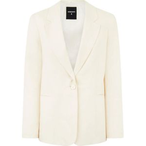 Patrizia Pepe, Dames, Jassen, Wit, Maat: 2XS Linnen,