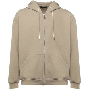 Giuliano Galiano, Heren, Sweatshirts & Hoodies, Beige, Maat: 2XL Viscose,