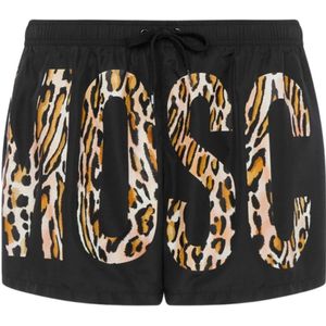 Moschino, Heren, Badkleding, Zwart, Maat: L Poliester,