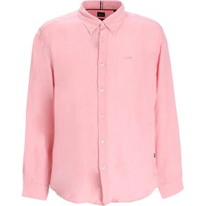 Hugo - Overhemden - Roze - 100% Linnen