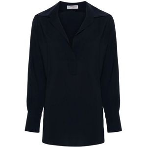 Alberto Biani, Dames, Blouses & Shirts, Blauw, Maat: XS