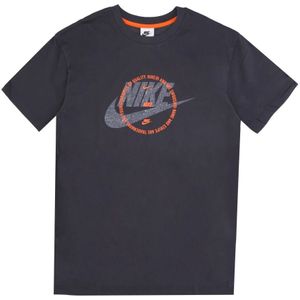 Nike Rookgrijs Veiligheidsoranje T-shirt , Gray , Heren , Maat: XL