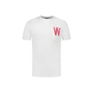 Woolrich Witte T-shirts en Polos met Zakje , White , Heren , Maat: 2XL
