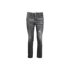 Dsquared2 Slim Fit Stretch Denim Jeans , Gray , Dames , Maat: 2XS
